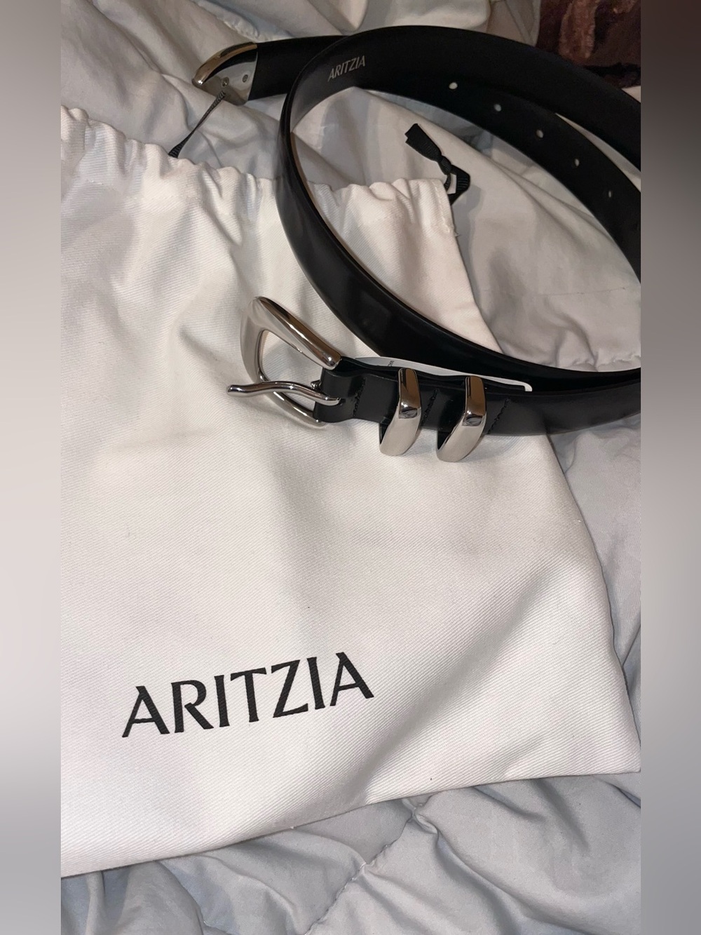 NWT Aritzia Western Solid Brass Belt